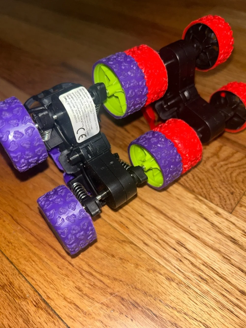 Purple and Red Kids Monster Truck Toy Set - Bright Off-Road Play Vehicles